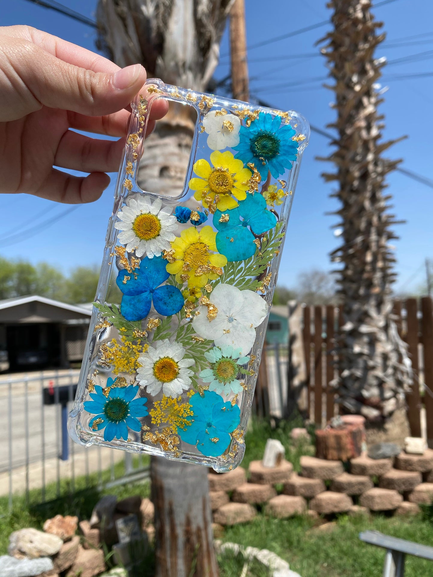 Resin flower case