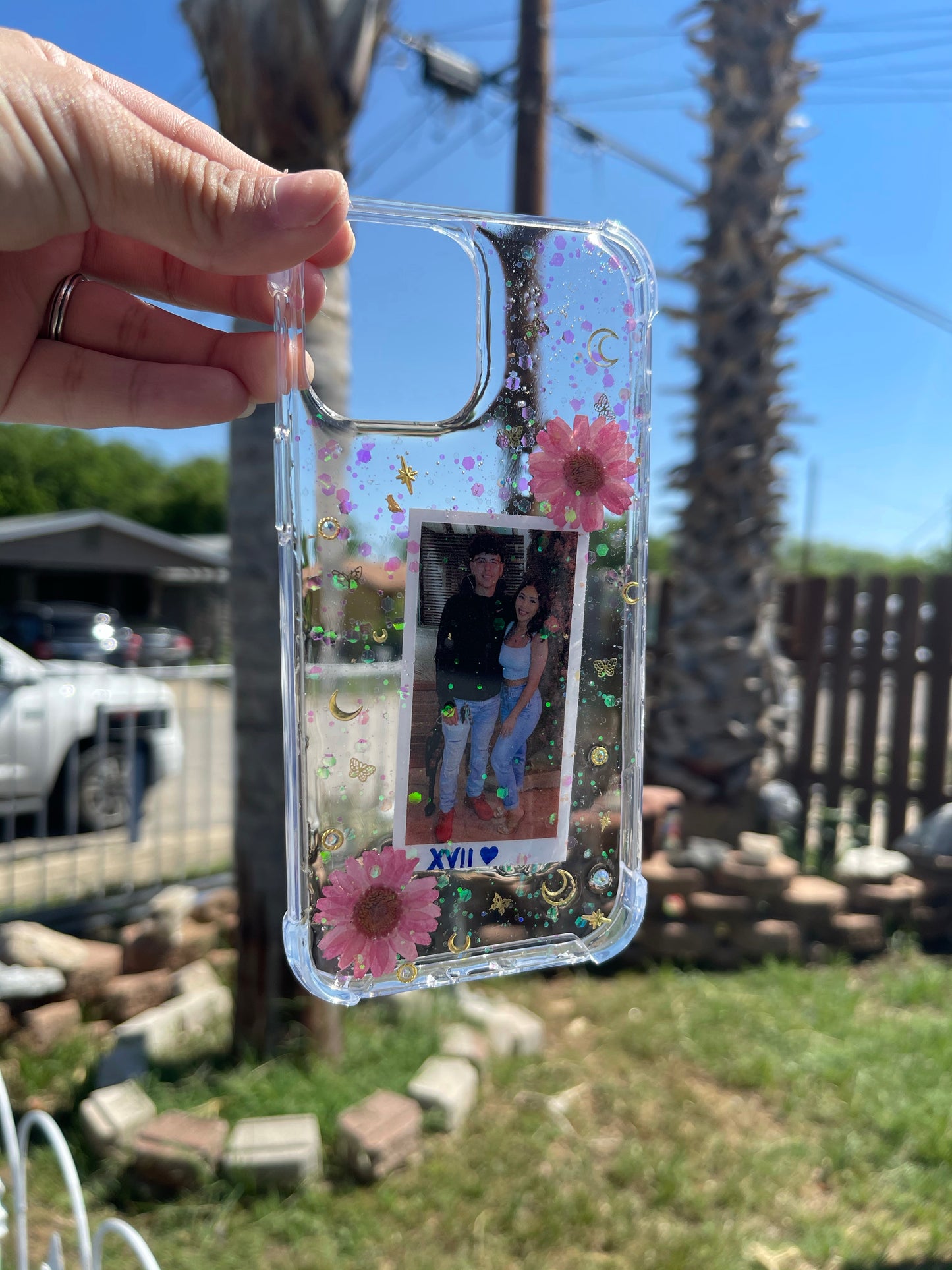 Resin flower case