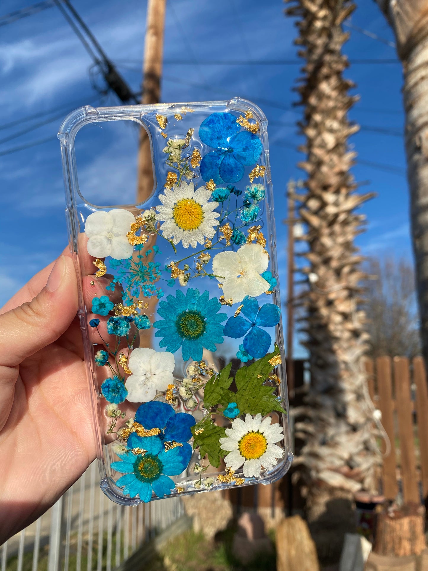 Resin flower case